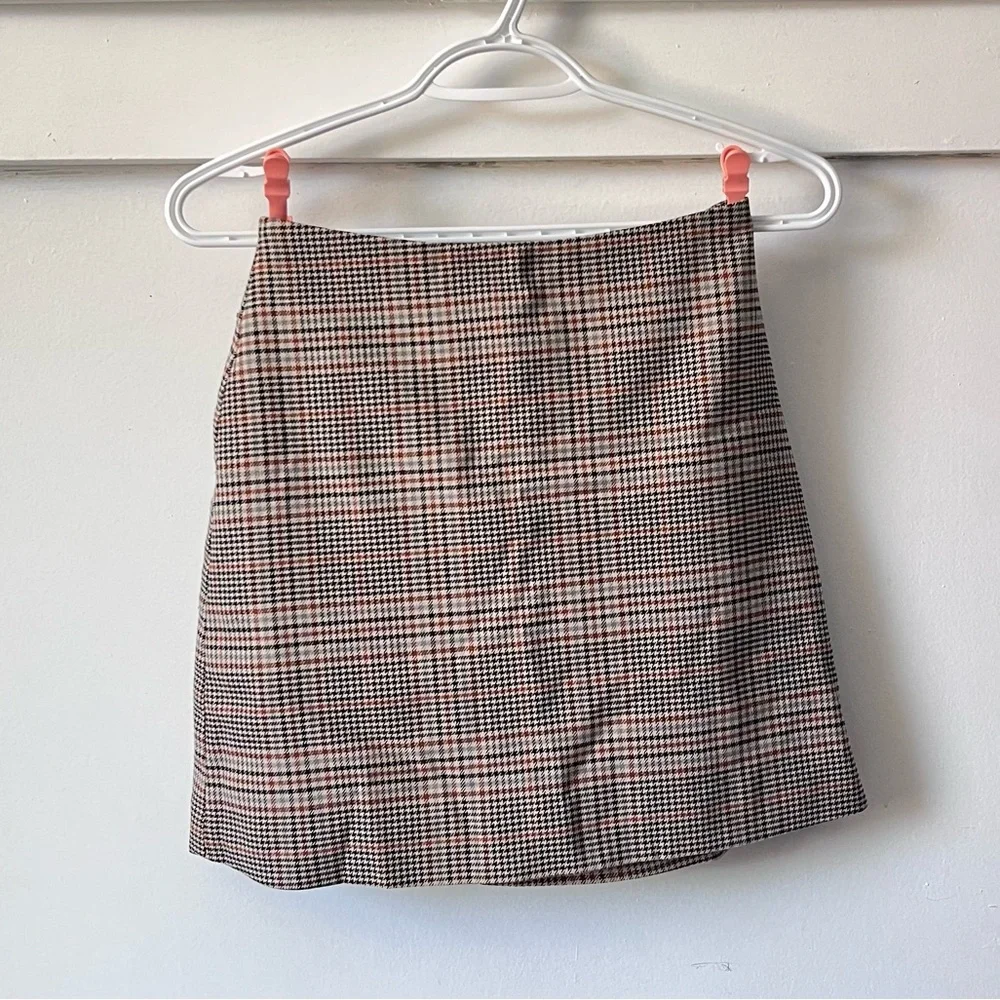 Plaid A-Line Skirt - Picture 2 of 4